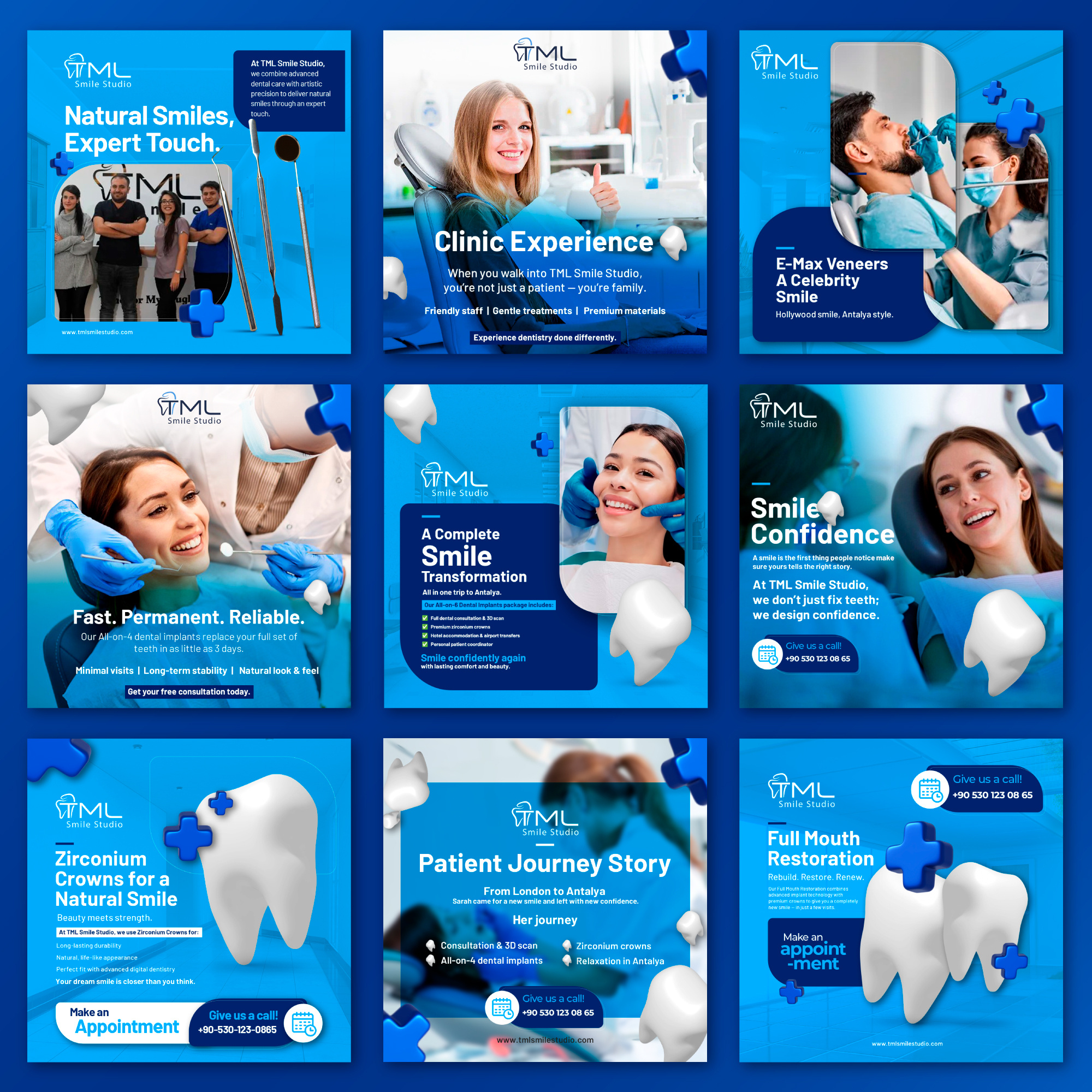 TML Smile Studio – Social Media Branding advertising design branding graphic design logo social social media uxuidesigner