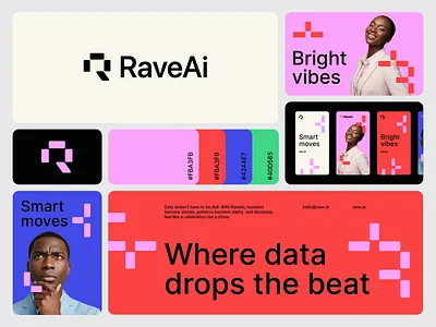 RaveAi Logo Visual Identity Bento abstract logo ai logo automation logo bento blockchain logo branding data logo finance logo fintech logo friendly logo growth logo minimal logo modern logo r logo real estate logo saas logo startup logo tech logo trading logo web3 logo