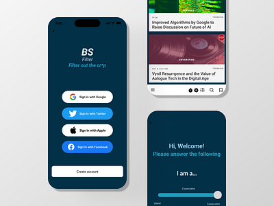 BS Filter ui university project ux