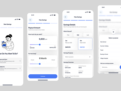 ROSCA Fintech Mobile App app app design app interfaces app screen design banking app finance fintech app fintech app design ios app screen mobile mobile app mobile app design mobile ui modern app ui product design savings app ui ux