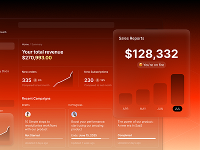 Header interaction campaigns dark mode dashboard framer landing page marketing sales ui user interface website