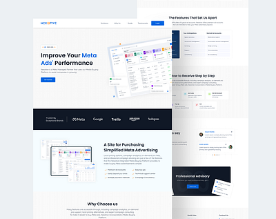 Nexotive - Meta add Web UI Design 👌| V1, iOS, AI ✨ branding design design system graphic design logo meta add presentation tusharsharma69 ui ui design web design
