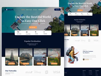 NOMADS - Travel Landing Page landingpage ui website
