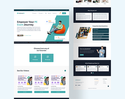 Gateway2PE - online Edu Web UI Design 👌| V1, iOS, AI ✨ branding design design system graphic design landing page logo presentation tusharsharma69 ui ui design web design