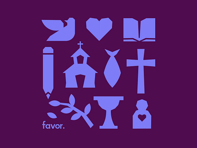Favor 2d adobe illustrator art branding christian church design digital art graphic design illustration logo