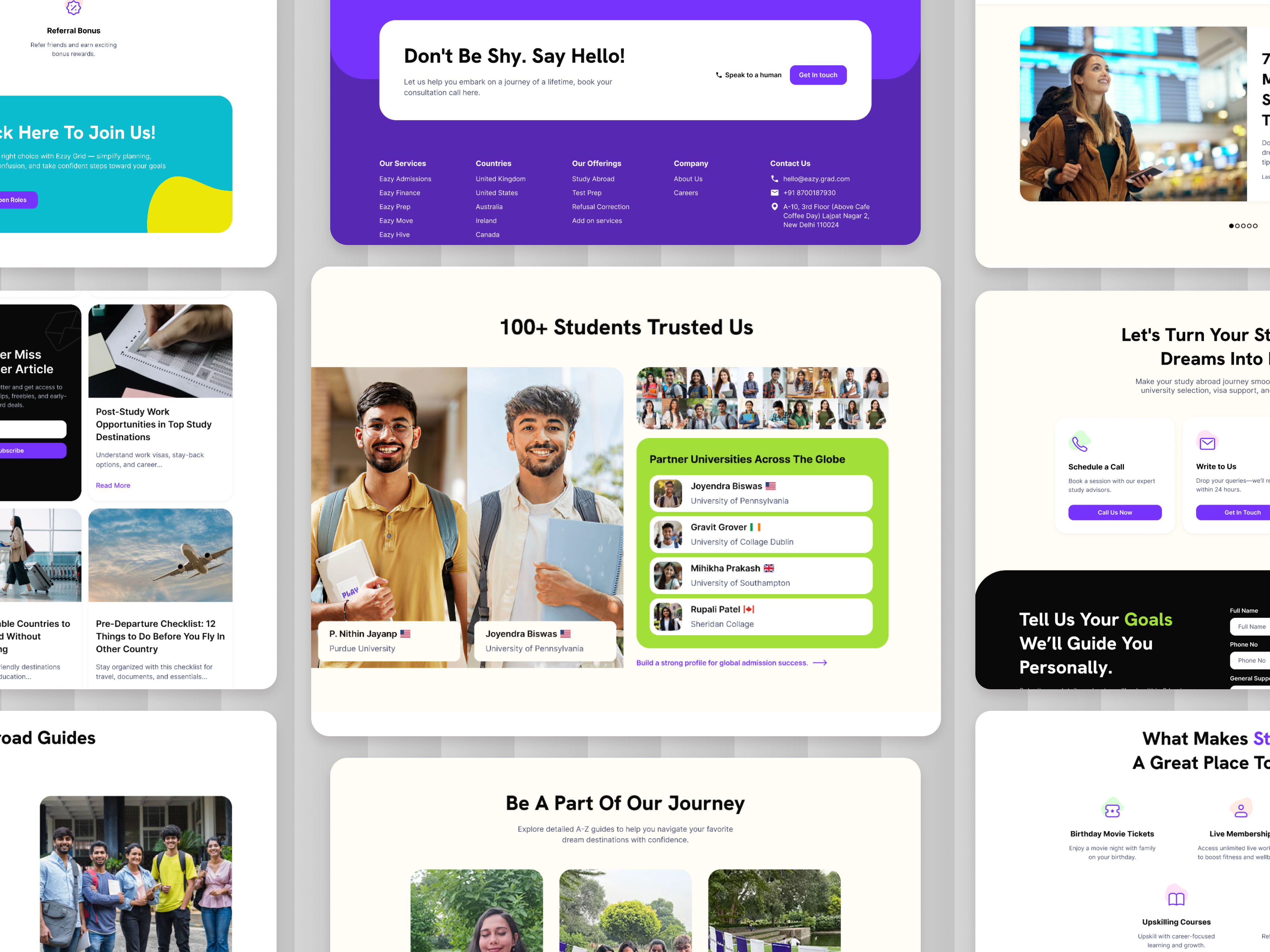 Education Website - UI/UX Design blog listing page blog page education website mordern landing page saas website study website