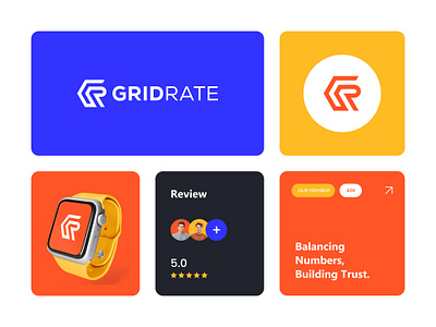 Accounting Logo Of GridRate , Finance Logo , Investment Logo accountant accounting website advisor consultant landing page saas software ui ux web web design web site web ui design