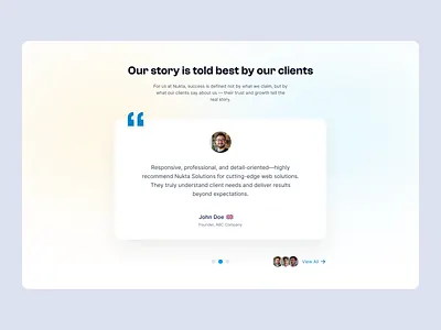Testimonial Section for agency website agency testimonial section ui design
