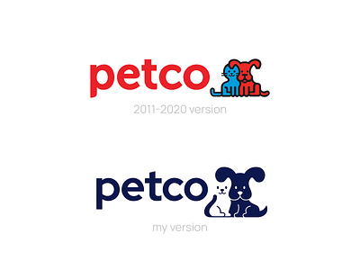 My version of the Petсo logo animal brand branding cat design dog elegant graphic design logo logo design logo designer logodesign logodesigner logotype modern negative space pet petco redesign