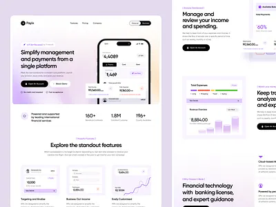 Payix. Fintech Landing Page 💸 finance fintech fintech platform fintech saa fintech startup landing page web web design website