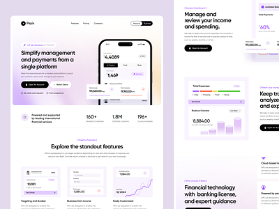 Payix. Fintech Landing Page 💸 finance fintech fintech platform fintech saa fintech startup landing page web web design website