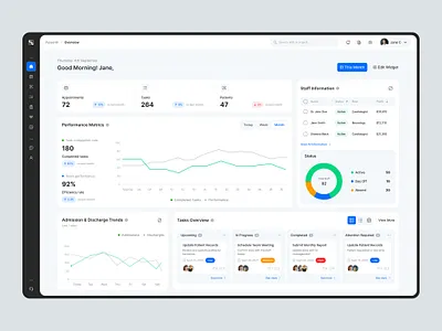 PulseHR - Healthcare Staff Management Dashboard UI b2b b2c clinic administrator clinic management crm dashboard health management hospital hrms hospital management hrms mobile design practice manager product design saas saas ui staff ui ux web app web design
