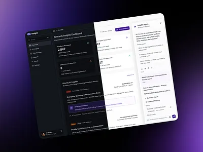 AI Insights Dashboard – SaaS Product UI/UX agentic ai ai agents ai design ai product design analytics dashboard conversationalai enterprise design product design saas design ui ui design uxdesign