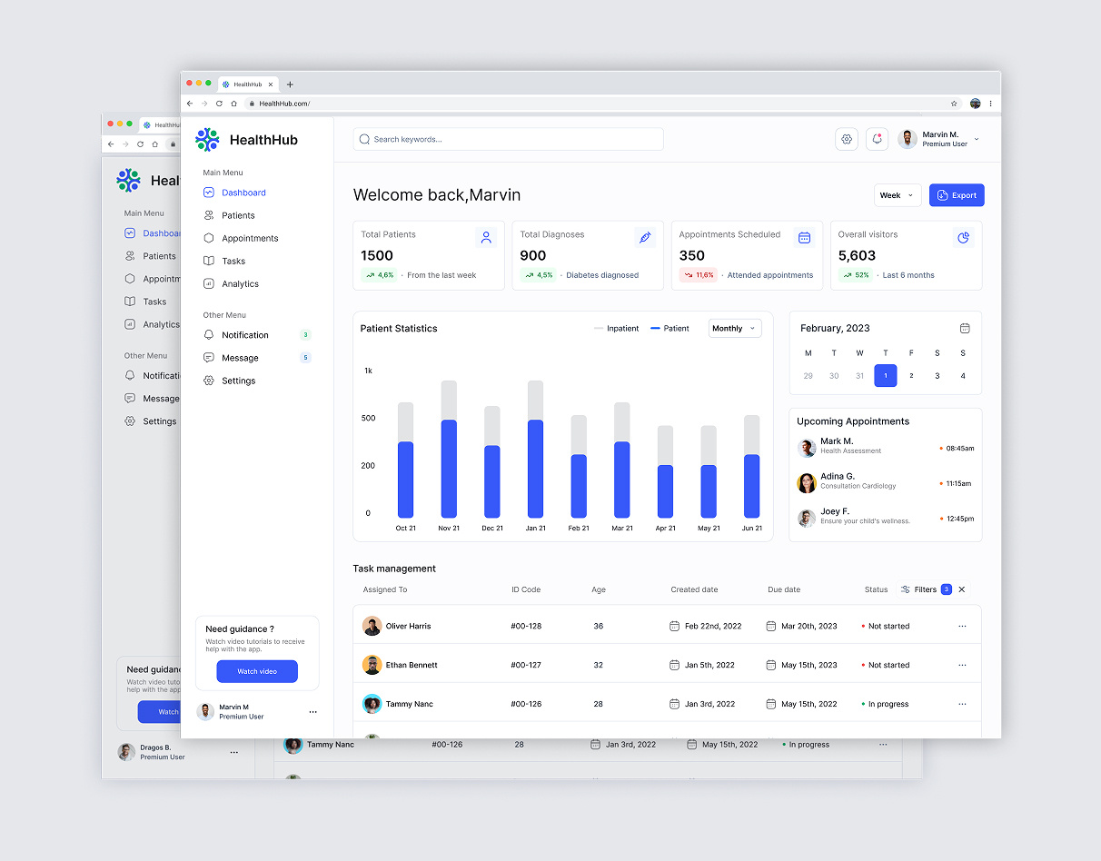 Ehr dashboard design ai analytics artifical inteligence automation b2b cmr electronic health management marketing product design record system saas sales ui uiux web app