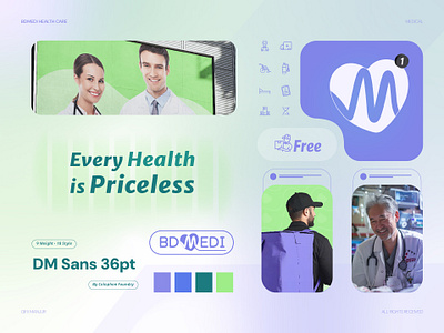 Medical Branding | BDMEDI animation bento brand guideline brand identity branding color pallate creative gfxmanjur health healthcare healthcare logo illustration logo logo designer medical modarn motion graphics typography vector visual identity