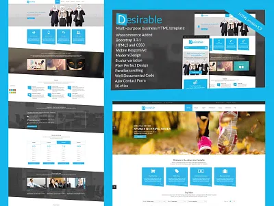 🌟 Desirable – Power Up Your Business Website! agencylife businesstemplate corporatedesign desirabletemplate multipurposetemplate startupwebsit webdesign