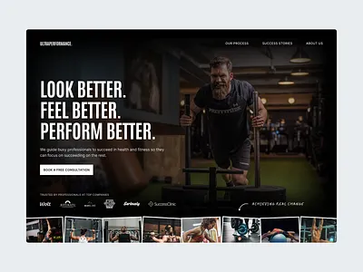 Gym website concept redesign web design