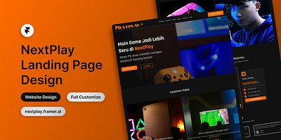 NextPlay – Rental PlayStation & Gaming Space booking clean dark theme design digital product dribbble dribble gaming hero section landing page modern ui playstation pricing section rental ui ux design web design web ui