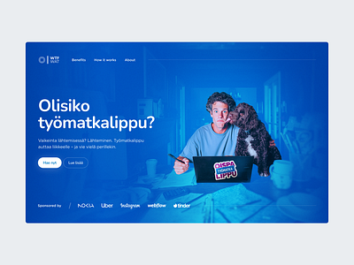 Public transport ad campaign website concept design website design