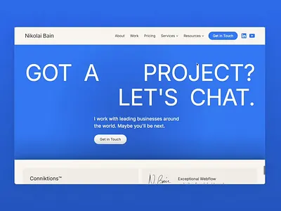 Connections Footer agency connections design footer nyt portfolio simple ui ux web design website