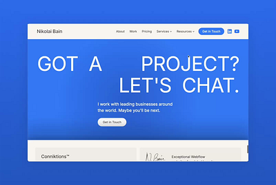 Connections Footer agency connections design footer nyt portfolio simple ui ux web design website