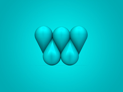3D W Lettering 3d 3d lettering 3d object 3d product 3d shape branding graphic wing logo product modeling ui w lettering