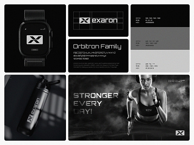Exaron™ brand identity branding concept design creative creative design design designer graphic design graphic designer logo logo design logo designer logo love logomark logos logotype modern logo sport training visual identity