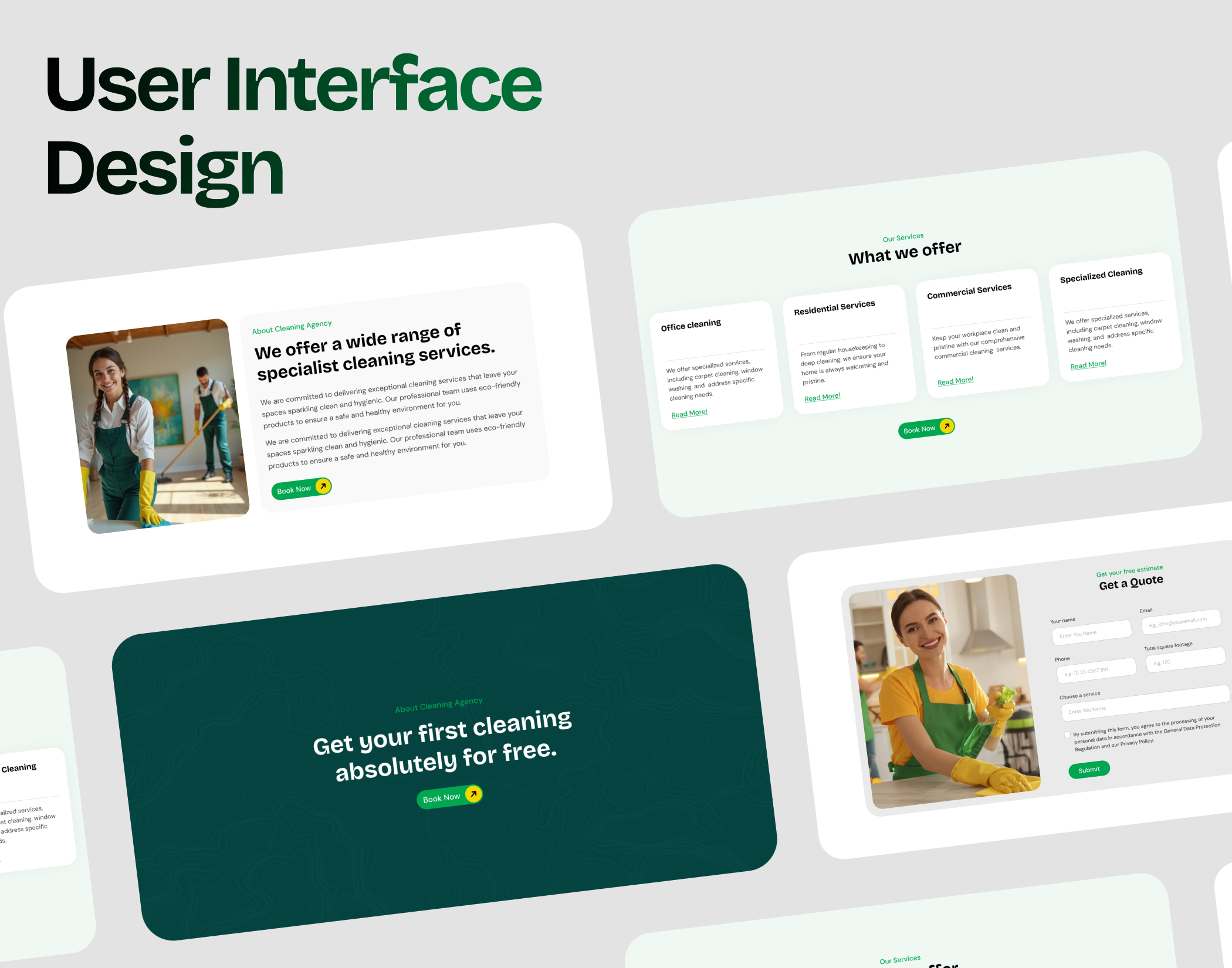 Multi-Section Cleaning Service Website UI – Seamless User Experi call to action cleaningservice dribbble figmadesign interfacedesign landingpagedesign modernui multisectiondesign section services servicewebsite ui uidesign uxflow uxui webdesign website websitesections