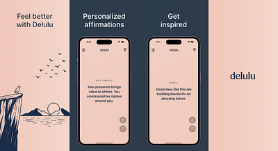 Delulu - Daily Affirmations (App Store Screenshots) app store screenshots