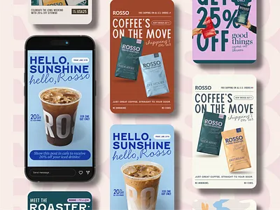 Story Design for Coffee Brand coffee cpg ig meta social social media story