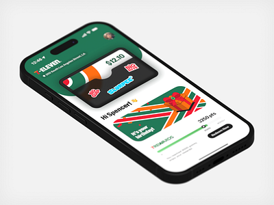 7-Eleven App Concept 7 7 eleven app birthday card cards concept design eleven interface ios mobile product product design ui ux