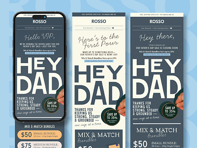 Email Design for Coffee Brand beverage coffee cpg dad design email klayvio