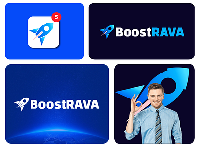 Boost Rava Logo graphic design illustration logo