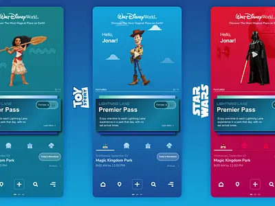 Disney Mobile Application app branding concept graphic design mobile ui