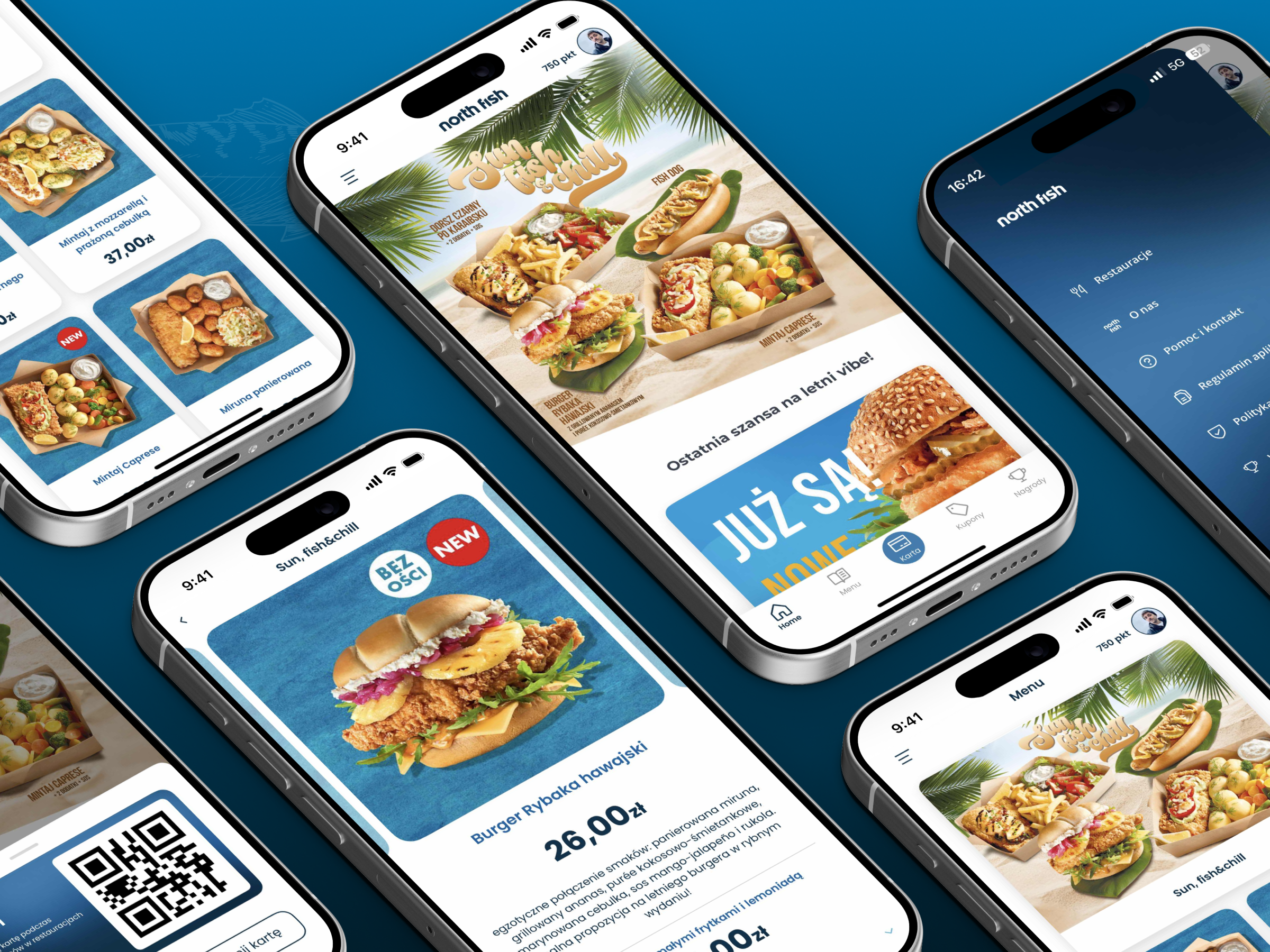 North Fish app app design application challenges coupons fish interaction design menu mobile profile restaurant seafood ui ux uxui