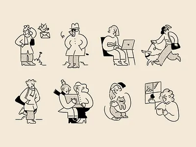 Grain Illustrations branding character design design empty state figma illustrations flat grain texture graphic design halftone pattern icons illustration illustration library landing page illustration minimal outline people saas illustrations vector illustrations vector pack website illustrations
