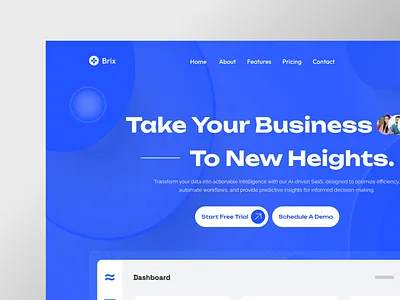 Saas Landing Page analytics b2b creative design dashboard dashboard design landing page modern ui modern website product design saas saas landing page saas website service service website ui uix design web design website design website ui