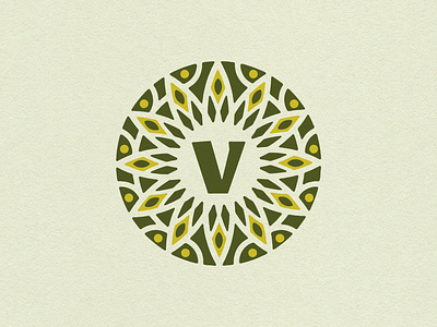 Vitality Icon badge branding design illustration sun texture