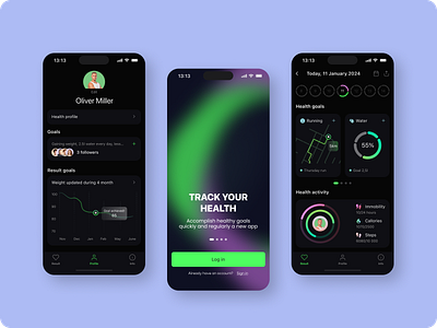 Health Tracker App activitygoaldashboard ai design fitnessgoalsux fitnessjourneyapp fitnessprogressdesign goaltrackingapp healthappui healthjourneyui healthygoalsui personalhealthtracker personalizedfitness smarthealthtracking trackyourhealthdesign ui user experience ux uxui wellbeingprogress wellnessdashboard