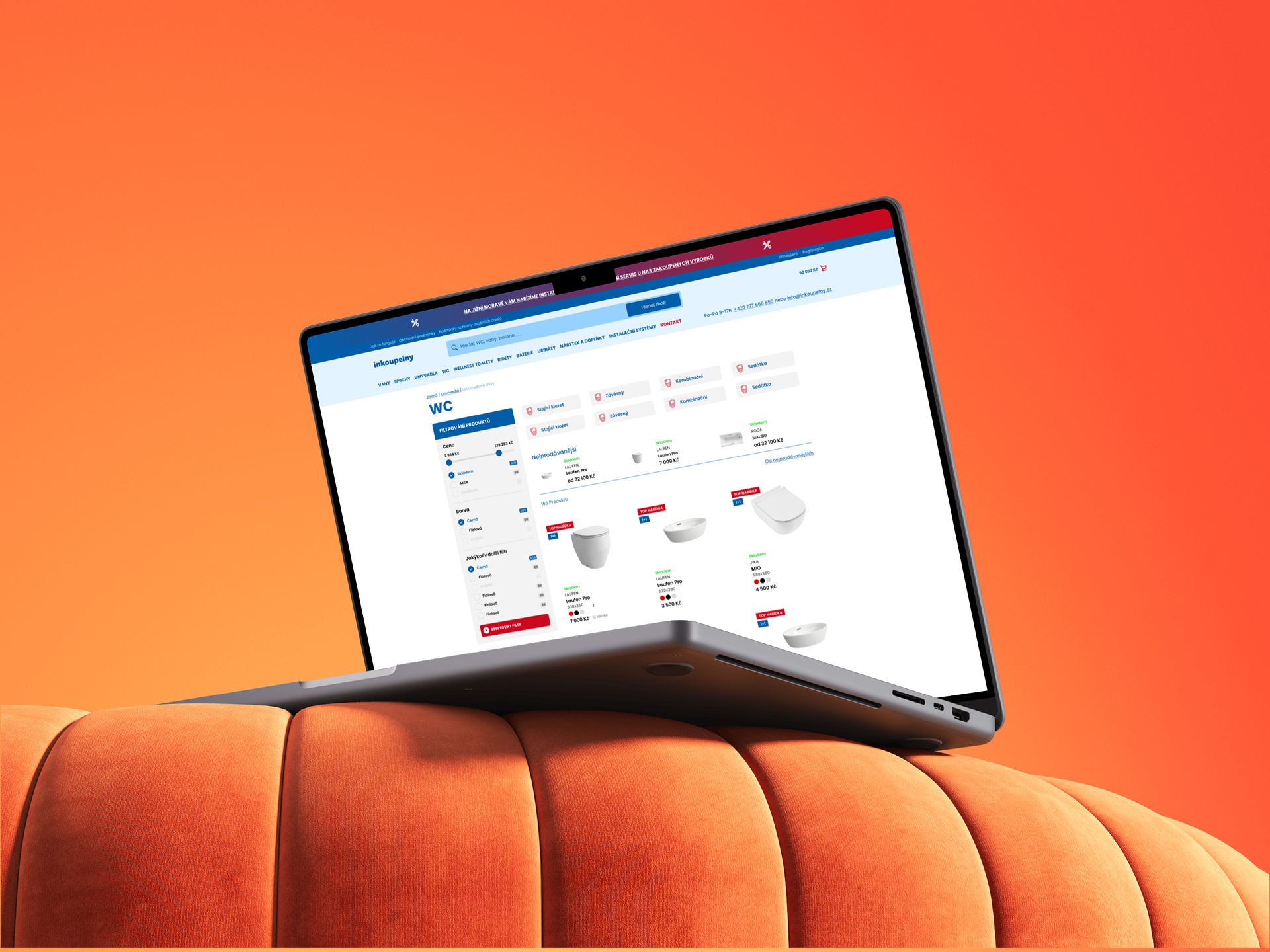 inkoupelny.cz - Identity and e-shop with custom feed bridge branding design graphic design logo ui ux visu webdesign