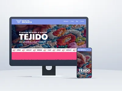 Web Tejidos / Hilos de encanto adaptable design diseño graphic design proyecto tejido ux web