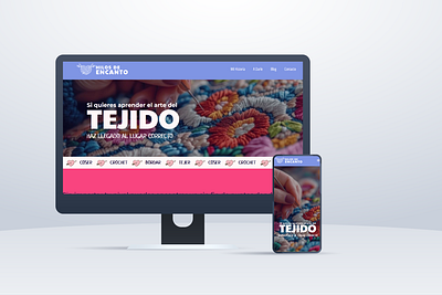 Web Tejidos / Hilos de encanto adaptable design diseño graphic design proyecto tejido ux web