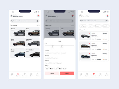 Car Filter Screen 3d animation app apps branding car app dashboard design graphic design icon illustration landing page logo motion graphics rent typography ui ux vector web