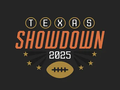 Showdown! event logo football logo showdown sports sports logo texas