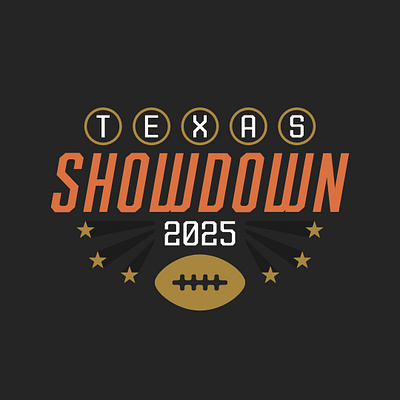 Showdown! event logo football logo showdown sports sports logo texas