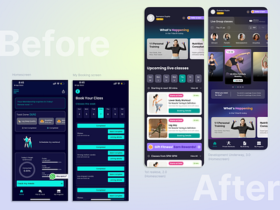Fitwithpari App – Home Screen Redesign illustration ui ux visual