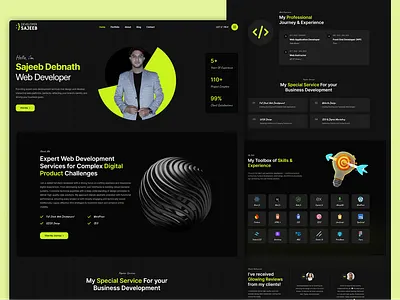 DeveloperSajeeb – Custom WordPress Theme Ui figma template theme ui wordpress