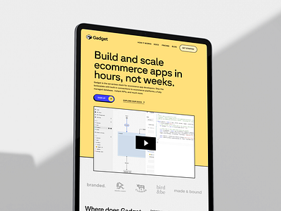 Homepage redesign for the tech startup, Gadget homepage ipad responsive tablet ui ux uxui uxuidesign web webdesign website