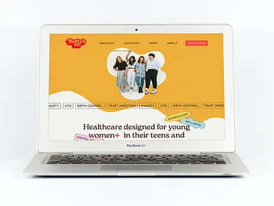 Betty's Co Website UI female healthcare ui womenshealthcare