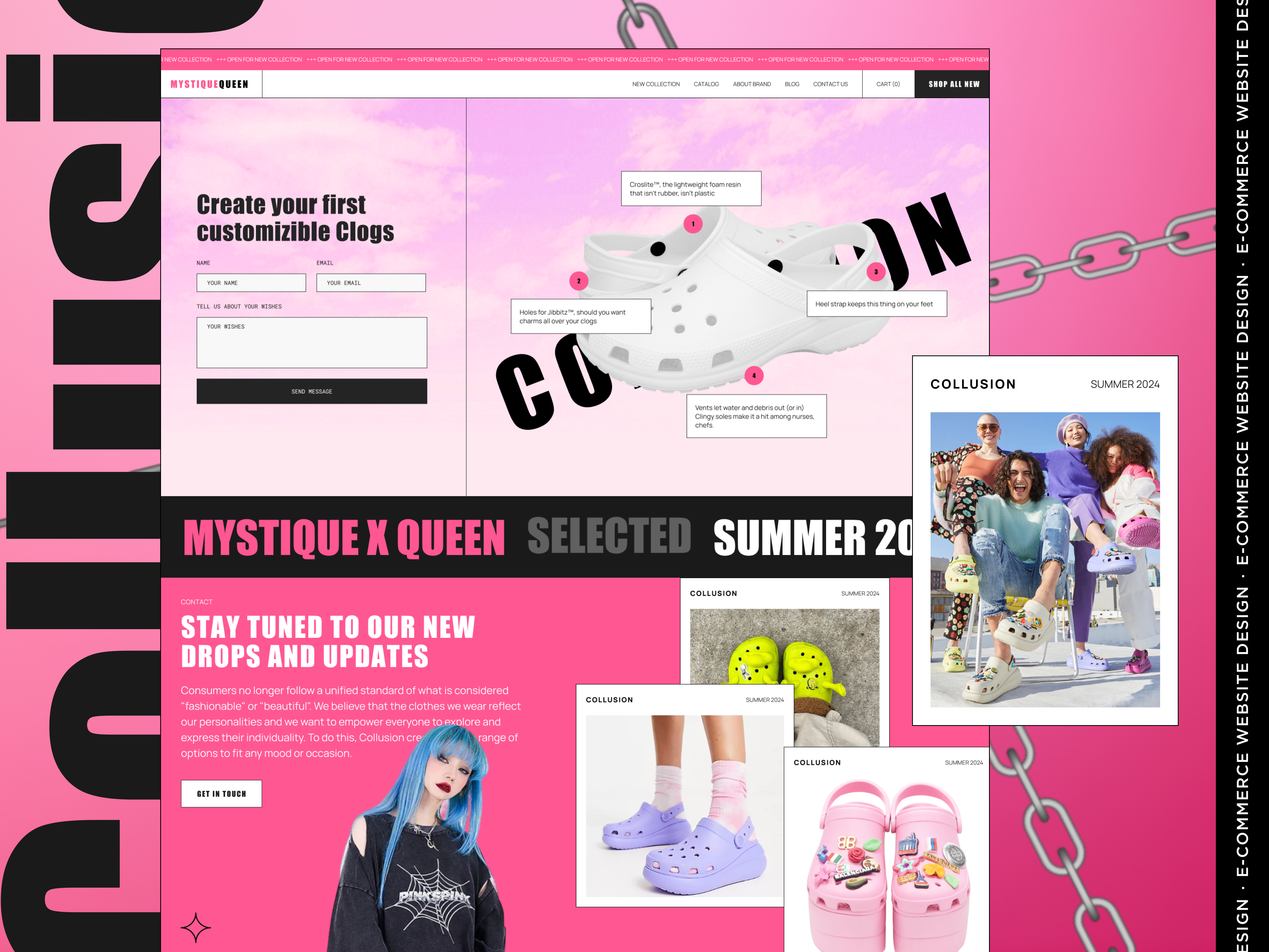 Example of Y2k Aesthetic Shopify | Webflow Template